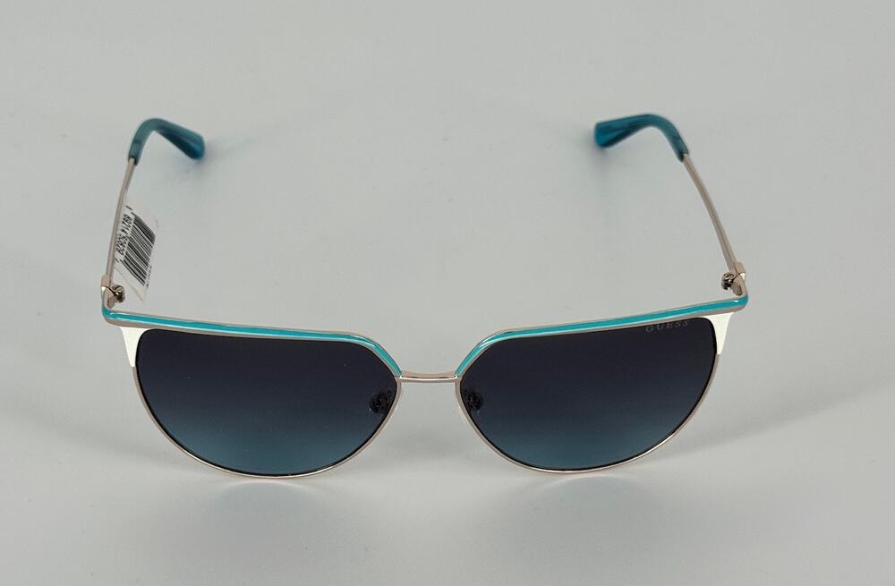 GUESS GU00132 92W Women's Sunglasses Gold Blue Gradient 58mm NWT